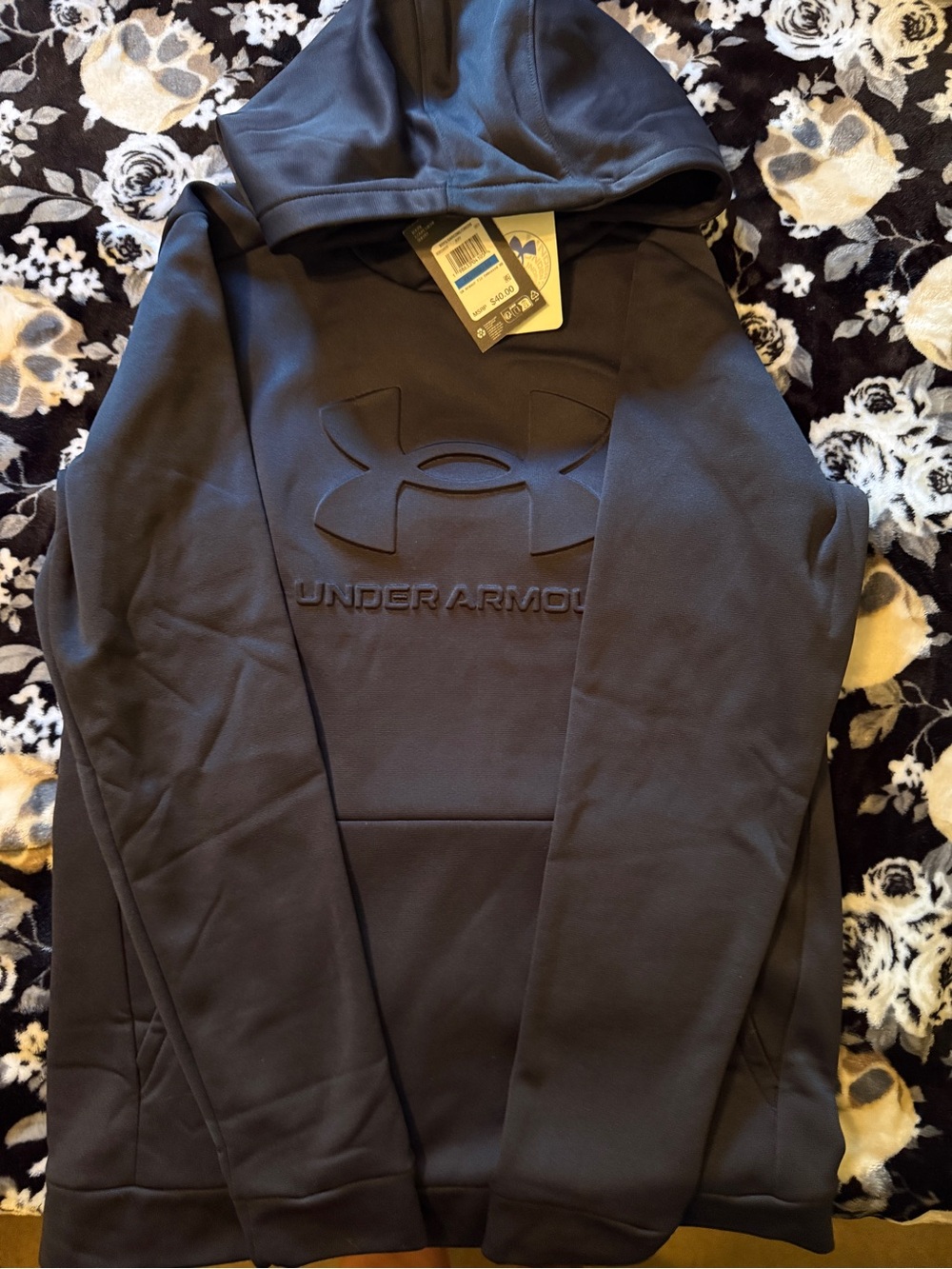 Under Armour Boy's Gray Hoodie - Pullover Sweatshirt